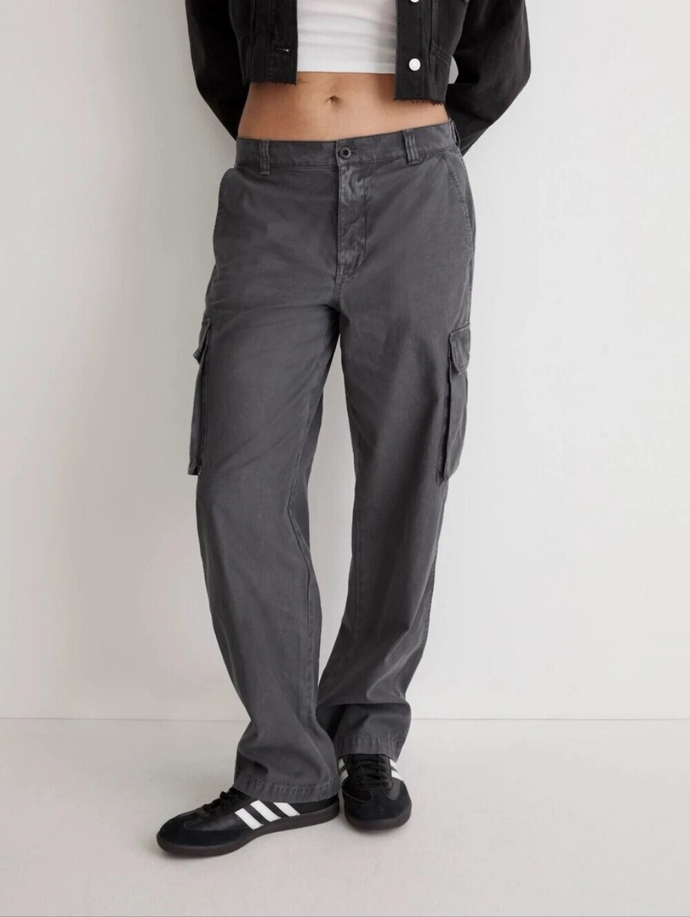 Madewell Relaxed Cargo Pants, Color Dark Gray Size 25